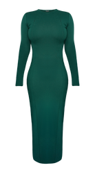 Elegant breastfeeding emerald green dress